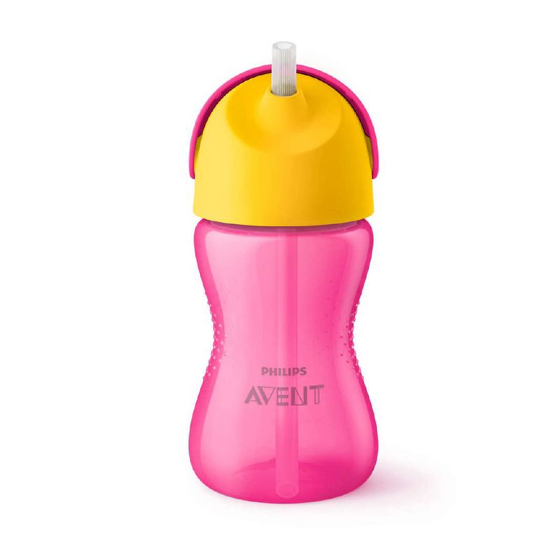 AVENT - Vaso Con Bombilla Flexible De 300 Ml7 Oz Dino Niña Avent