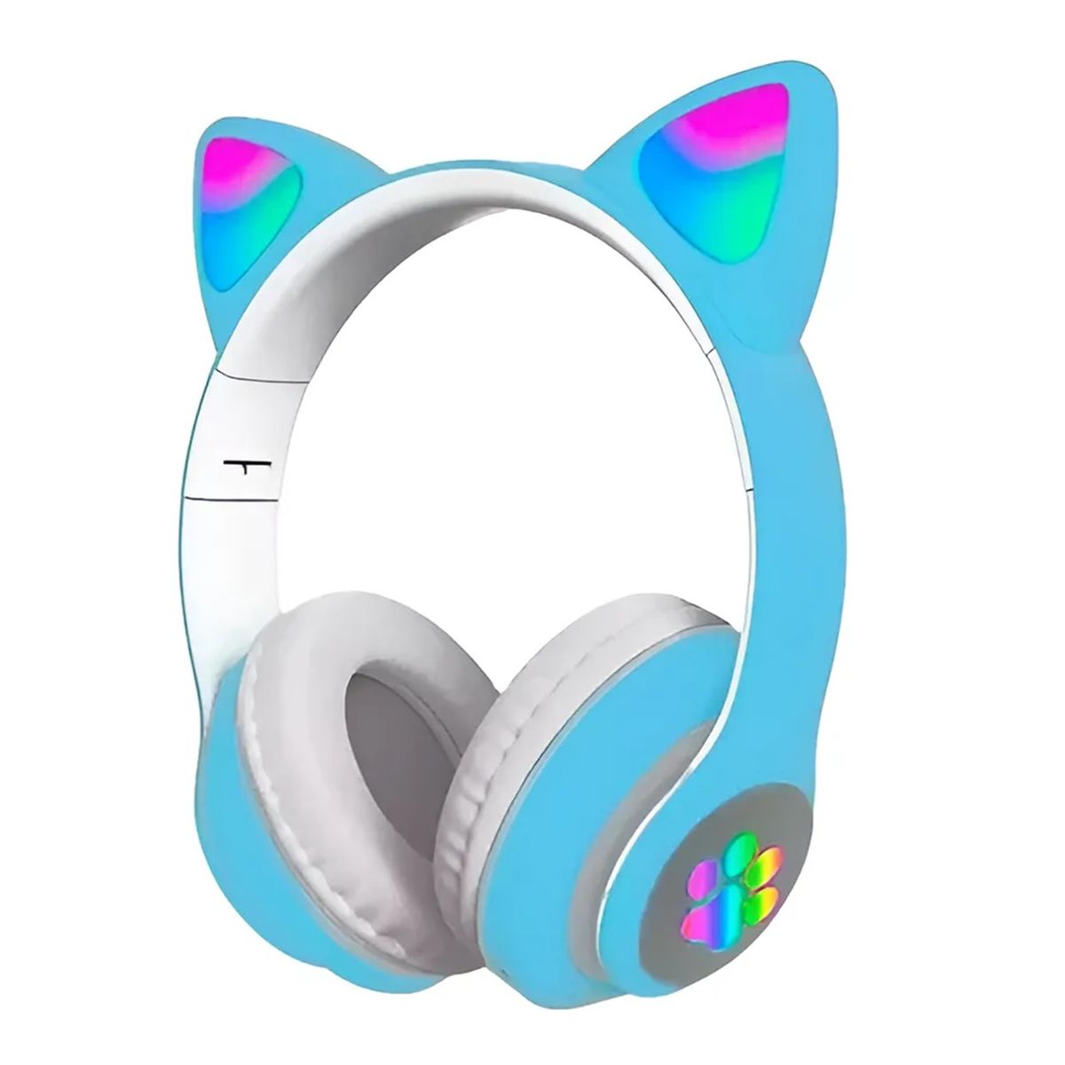 GENERICO - Audífonos Gamer Inalámbricos Orejas Cat Negro Con Luz Led