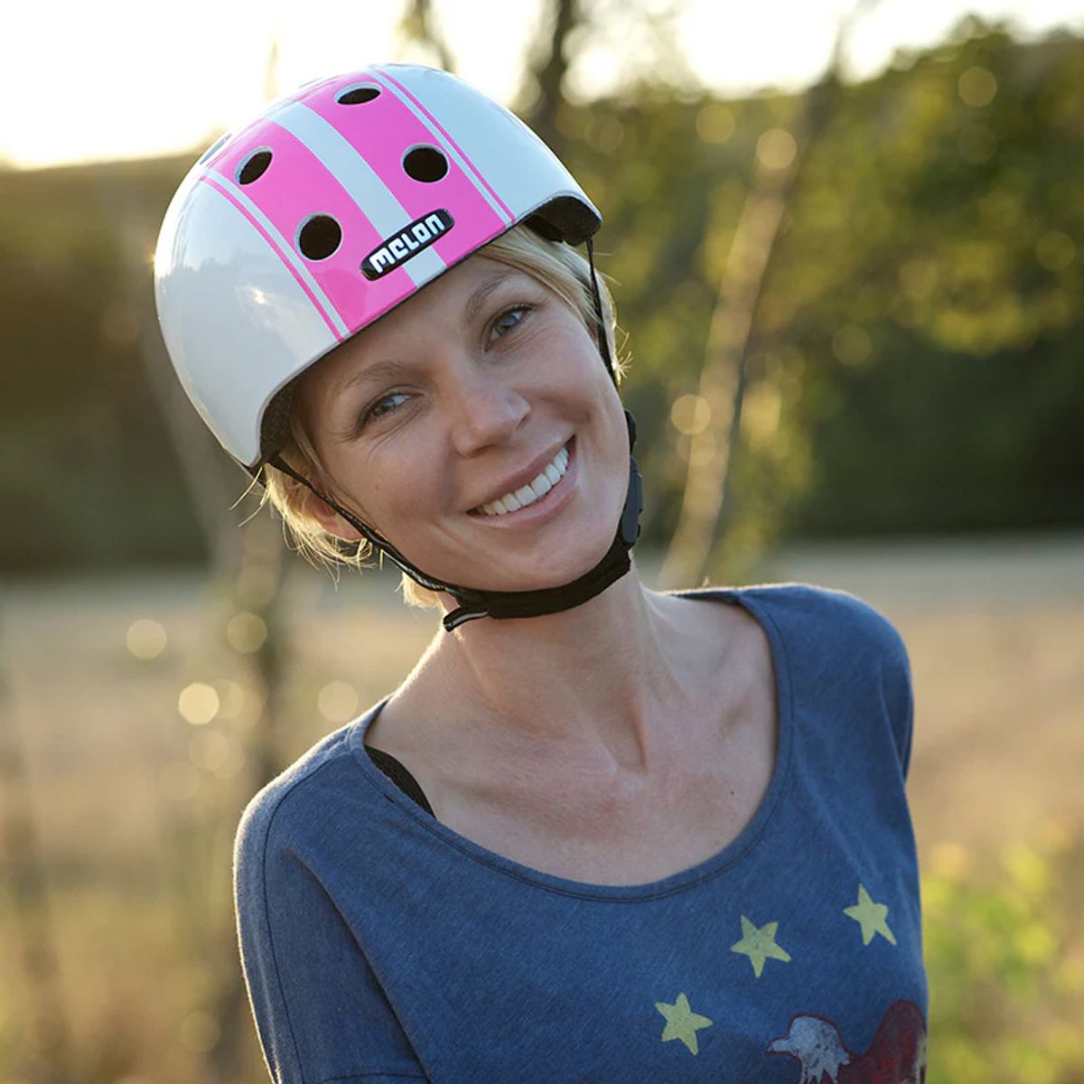 MELON - Casco para Ciclismo Urbano Melon Double Pink White ML