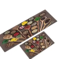 ANGELES DEL HOGAR - SET ALFOMBRA DE COCINA ANTIDESLIZANTE