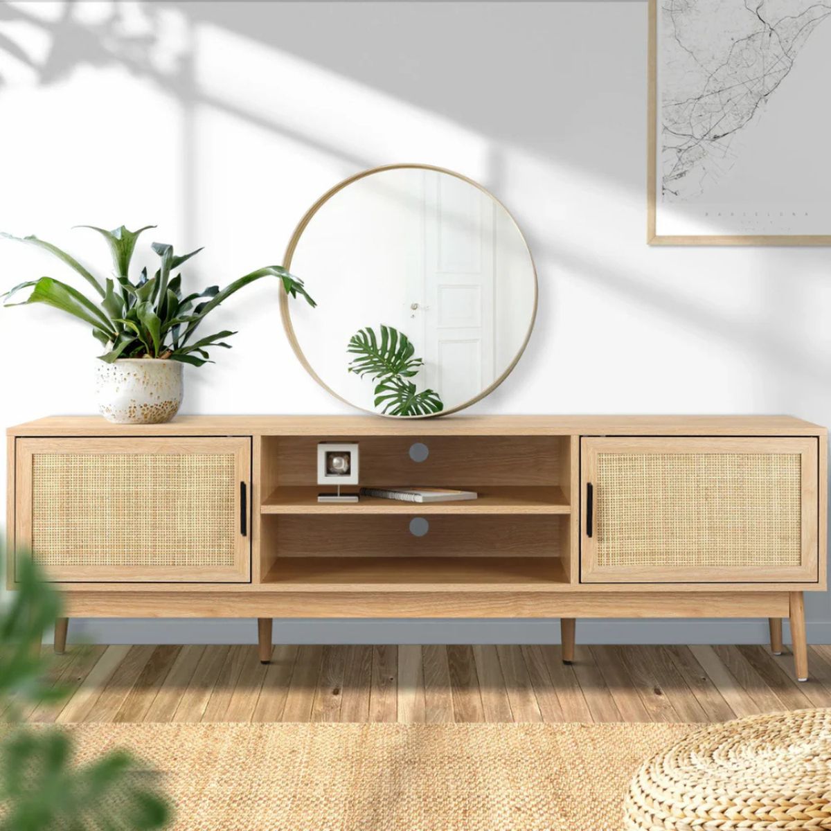 PANDALINO - Rack Powell - Estilo Boho y Almacenamiento Inteligente