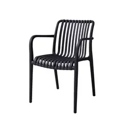 TODO TERRAZA - Silla negra para terraza con brazo
