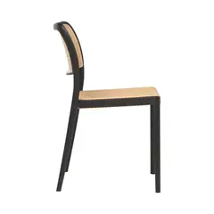 HABITA2 CHILE - Silla terraza urban polipropileno - negro rattan sintetico