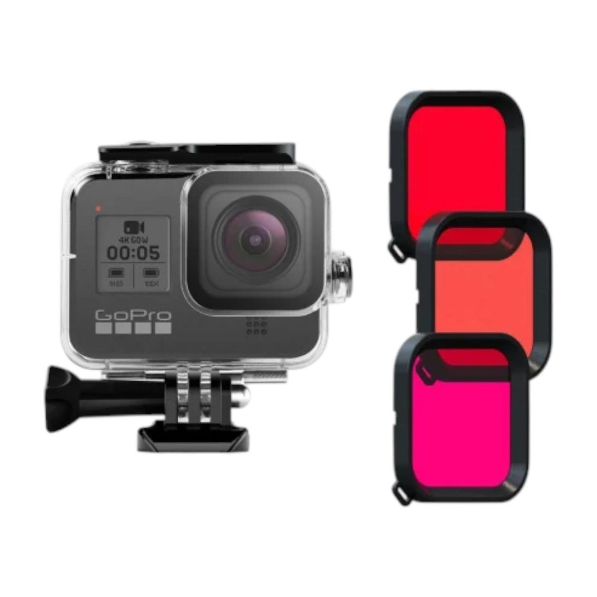GOPOLE - Carcasa Buceo Impacto mas Kit Filtros para GoPro