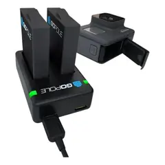 GOPOLE - Kit Doble de Bateria (2 Baterias + Cargador) para GoPro