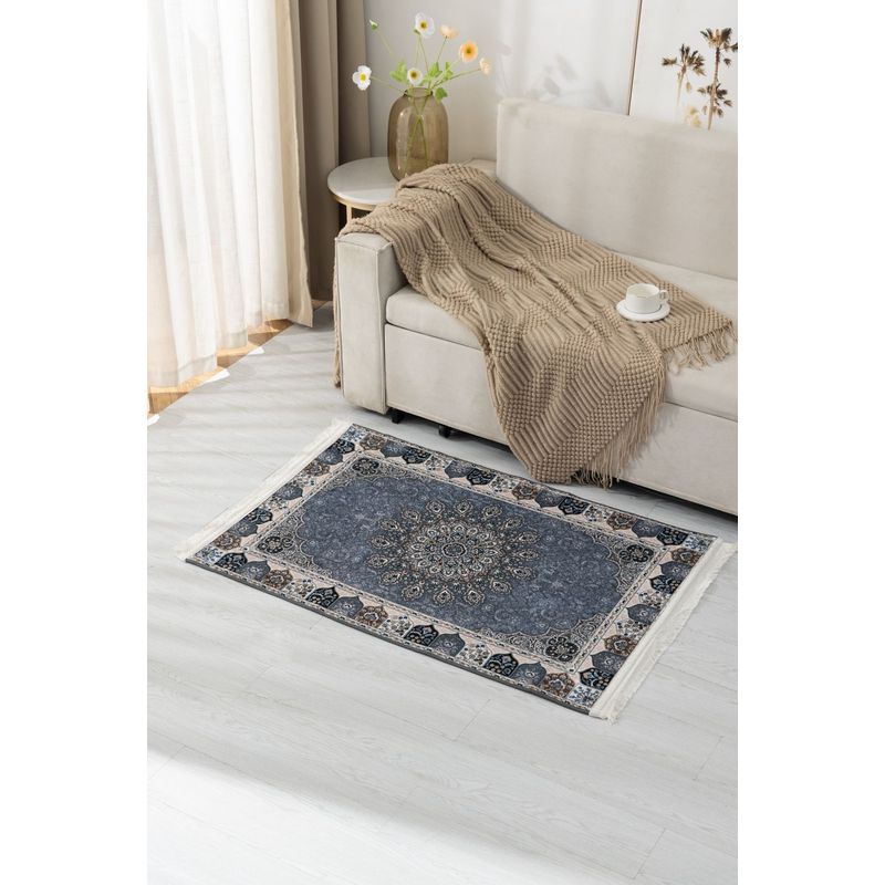 ANGELES DEL HOGAR - ALFOMBRA DECORATIVA CON FLEQUILLOS 80X120