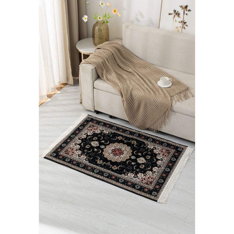 ANGELES DEL HOGAR - ALFOMBRA DECORATIVA CON FLEQUILLOS 80X120