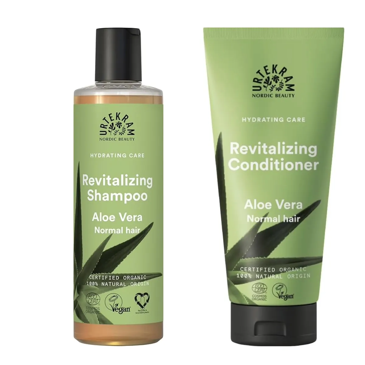 GENERICO - Kit shampoo+acondicionador orgánico revitalizante Urtekram aloe vera