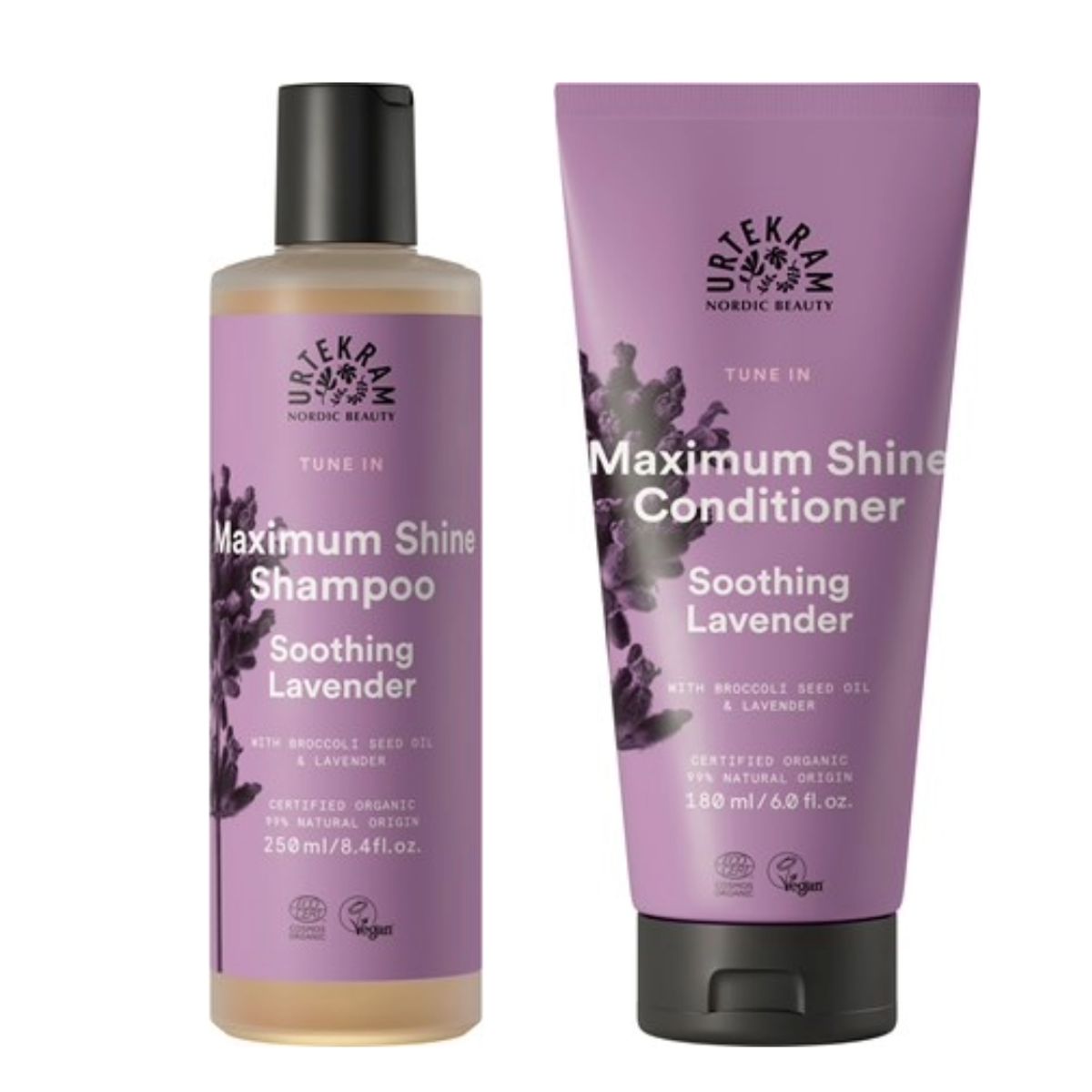 GENERICO - Kit shampoo+acondicionador orgánico hidratante Urtekram lavanda