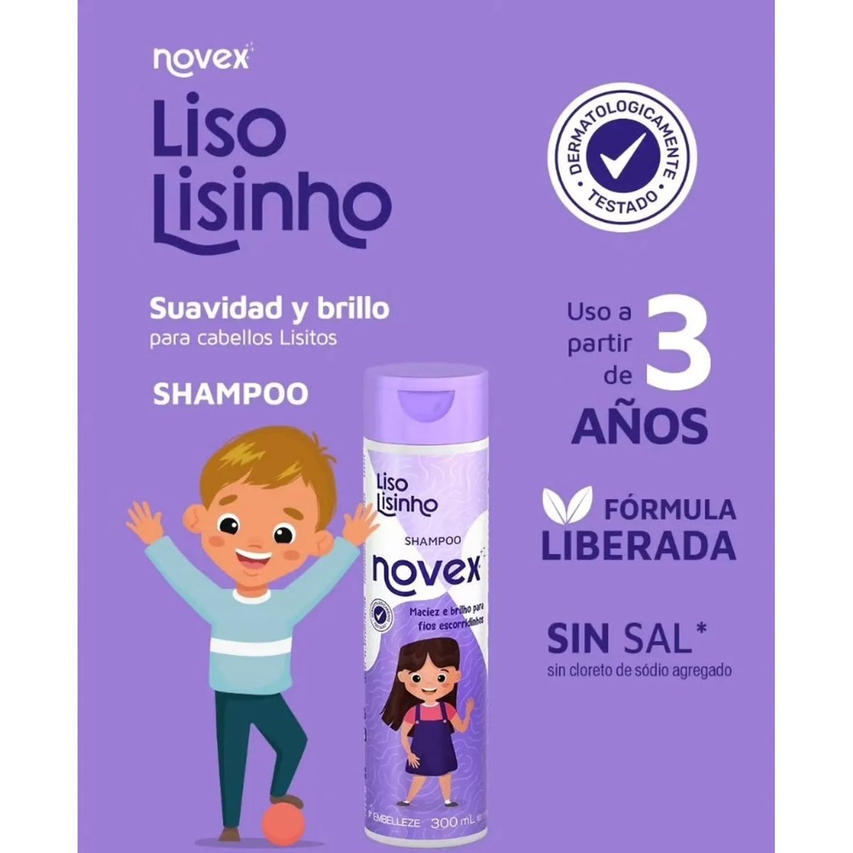 NOVEX - KIT SHAMPOO ACONDICIONADOR LISO LISINHO 300ML NOVEX-