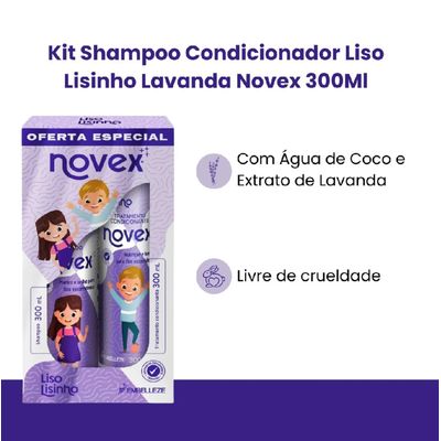 Imagen 2 del producto KIT SHAMPOO ACONDICIONADOR LISO LISINHO 300ML NOVEX-