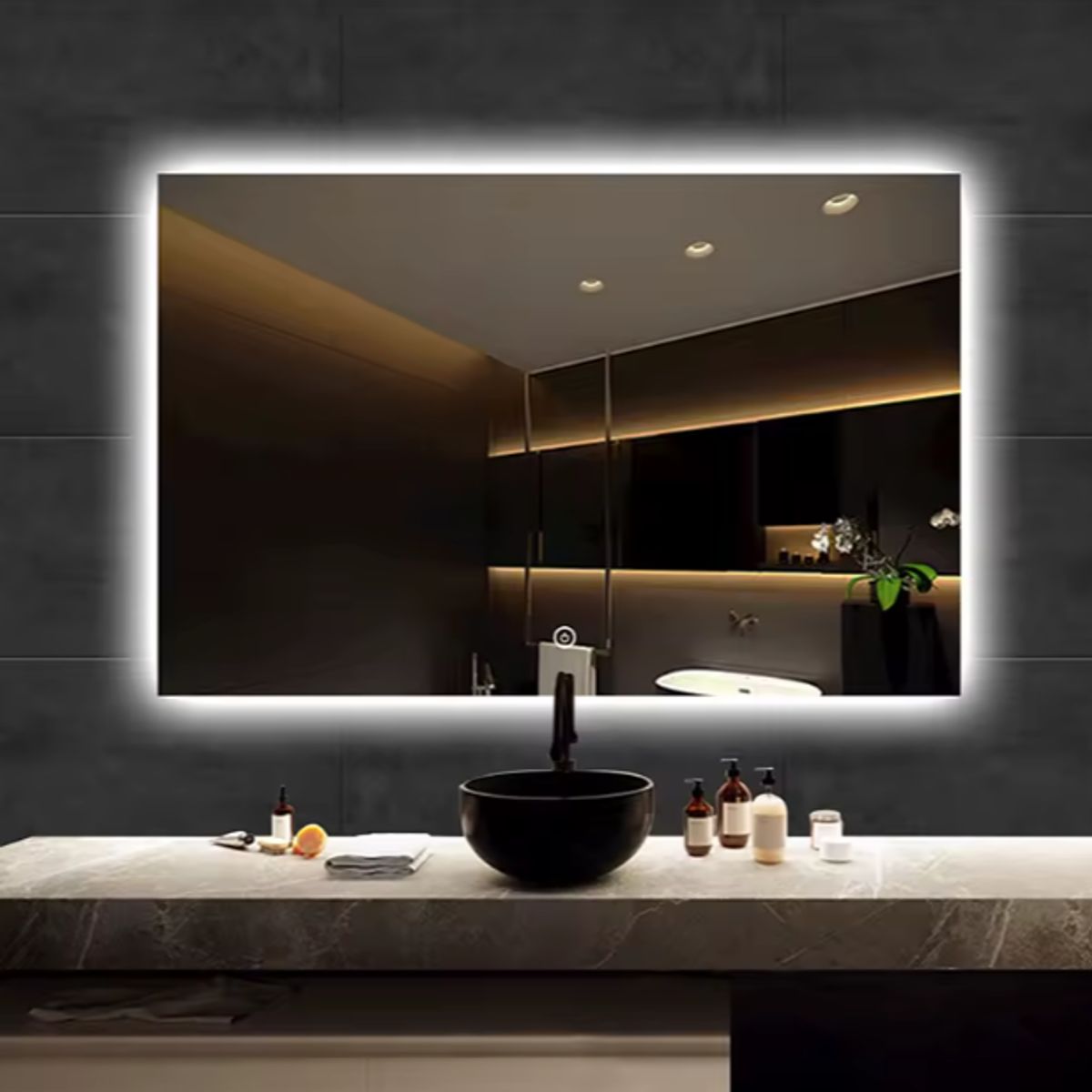 GENERICO - ESPEJO LED 70X100 CM, 3 TONOS DE LUCES DISTINTAS