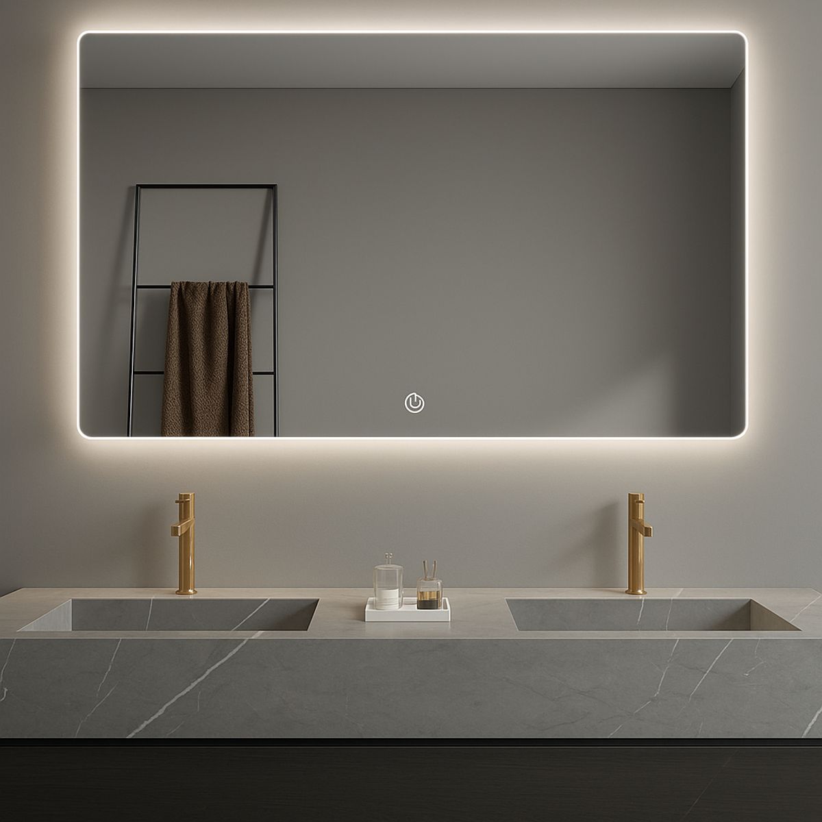 GENERICO - ESPEJO LED 70X100 CM, 3 TONOS DE LUCES DISTINTAS