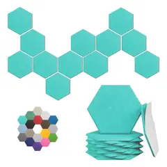 GENERICO - Paneles De Colores Absorbentes De Ruido Fibra Fieltro 12u