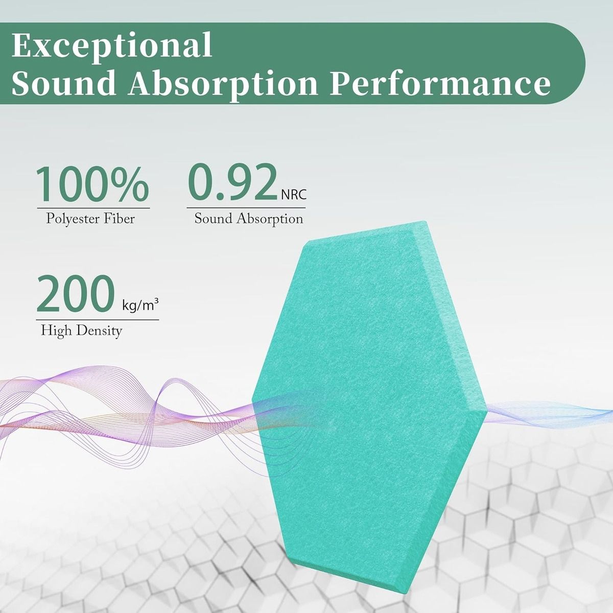 GENERICO - Paneles De Colores Absorbentes De Ruido Fibra Fieltro 12u