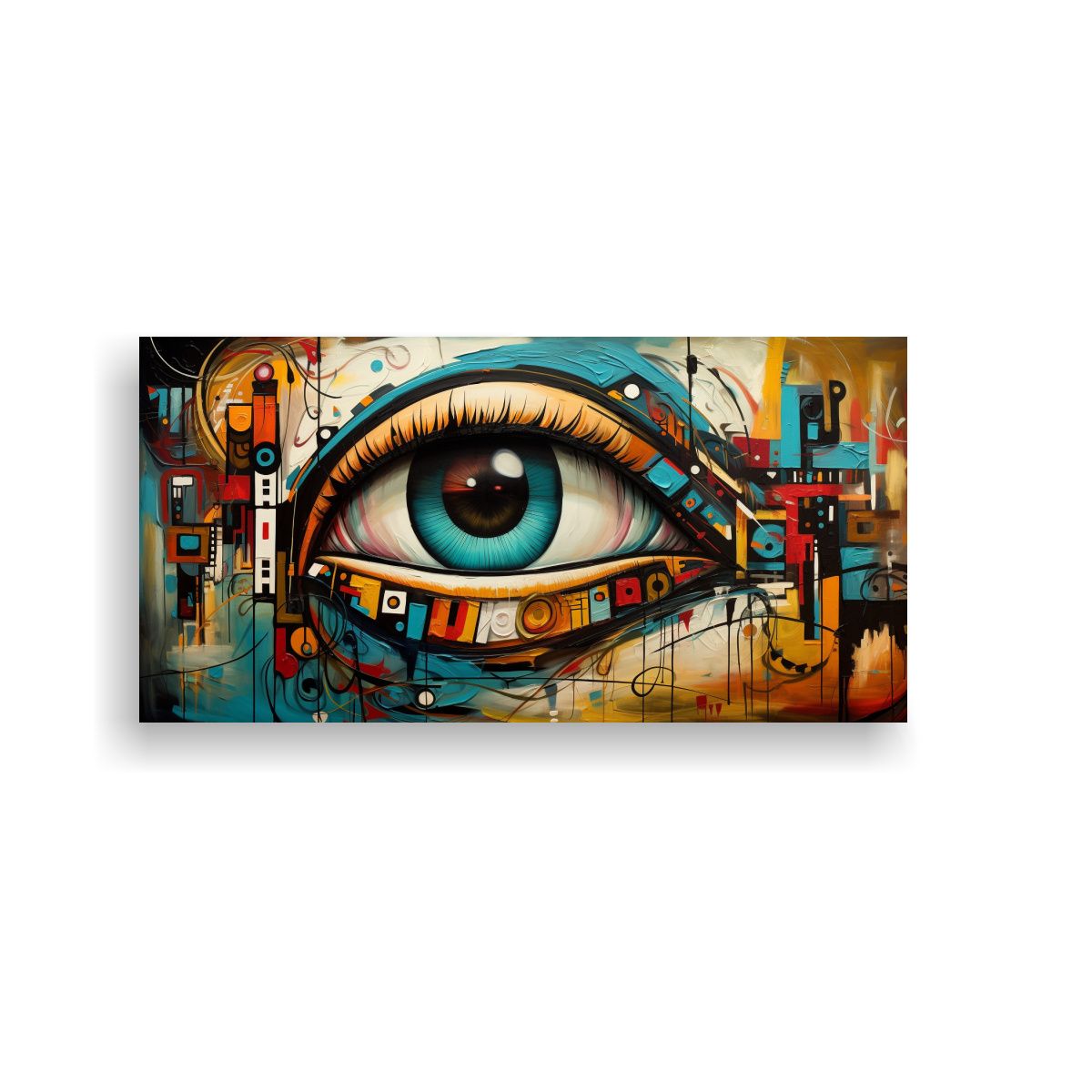 GENERICO - Cuadros Abstractos De Ojos En Lienzo 140x70 Cm