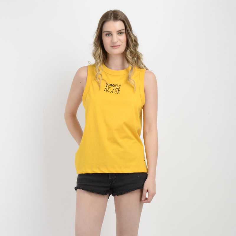 O'NEILL - POLERA SIN MANGAS WOTW TANK AMARILLO
