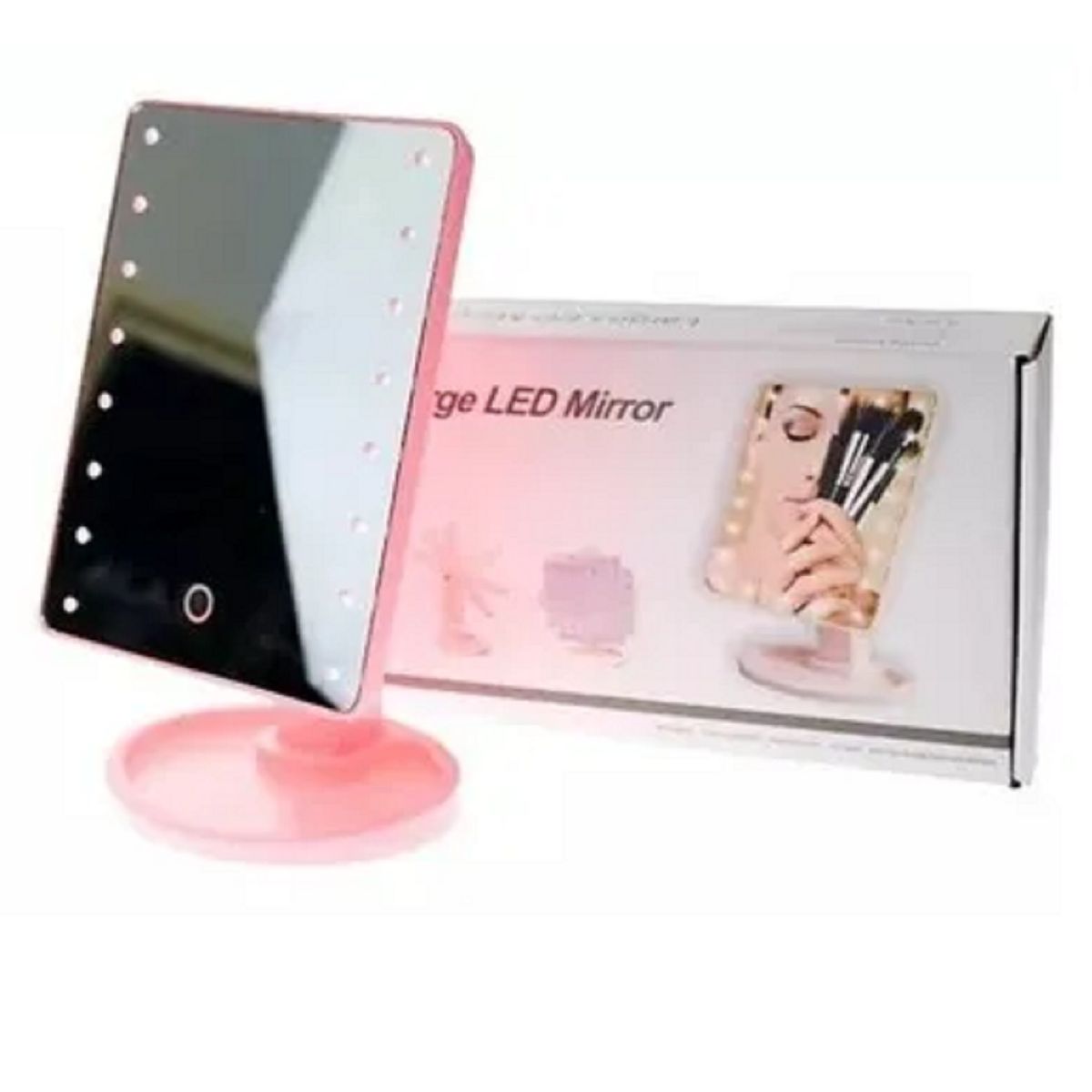 GENERICO - ESPEJO 16 LUZ LED TACTIL MAQUILLAJE USB PORTATIL GIRATORIO