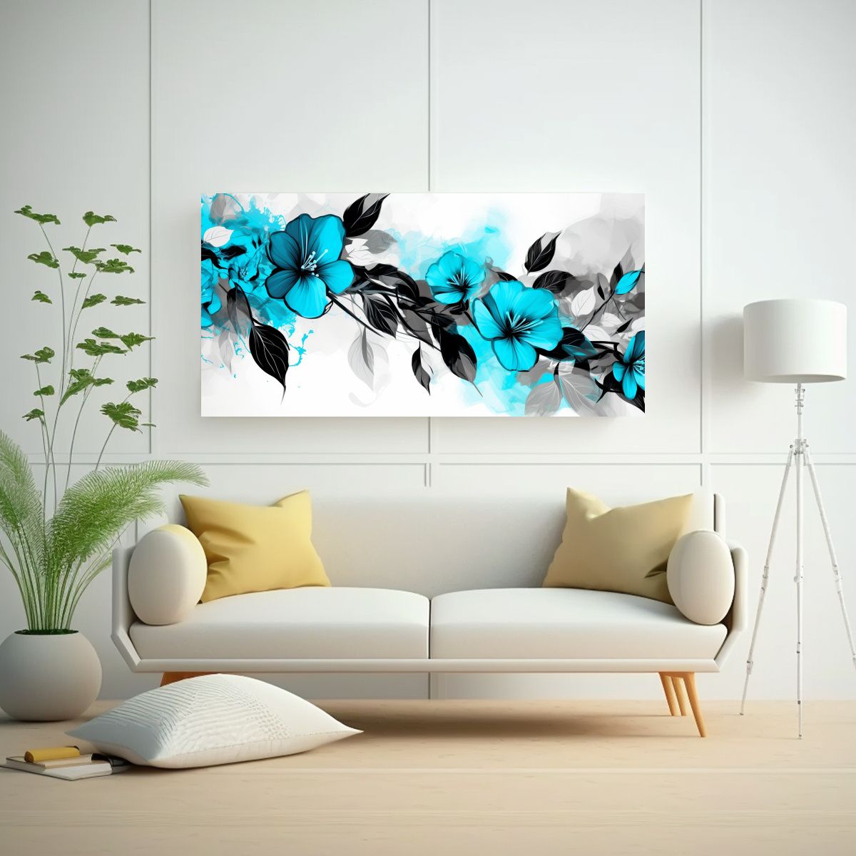 GENERICO - Cuadro De Figuras Neonoir Estilo Medio Brocha 120x60 Cm