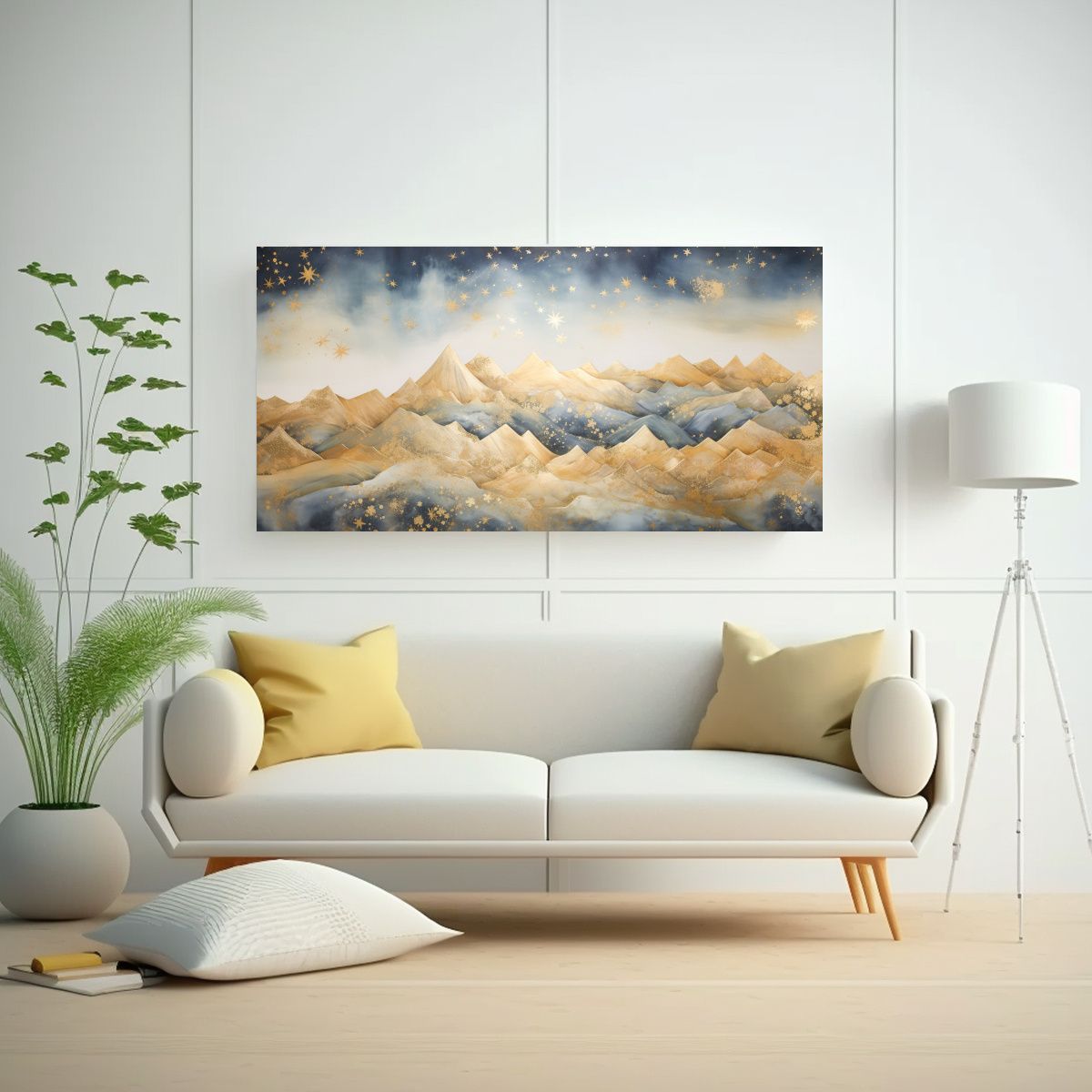 GENERICO - Cuadro Moderno De Montaña Con Un Estilo Elegante 120x60 Cm
