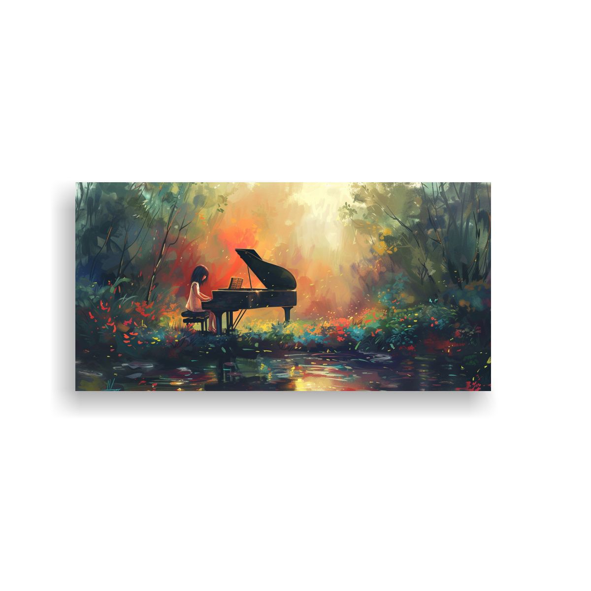 GENERICO - Cuadro Abstracto Brillante Para Niños Arte De 140x70 Cm