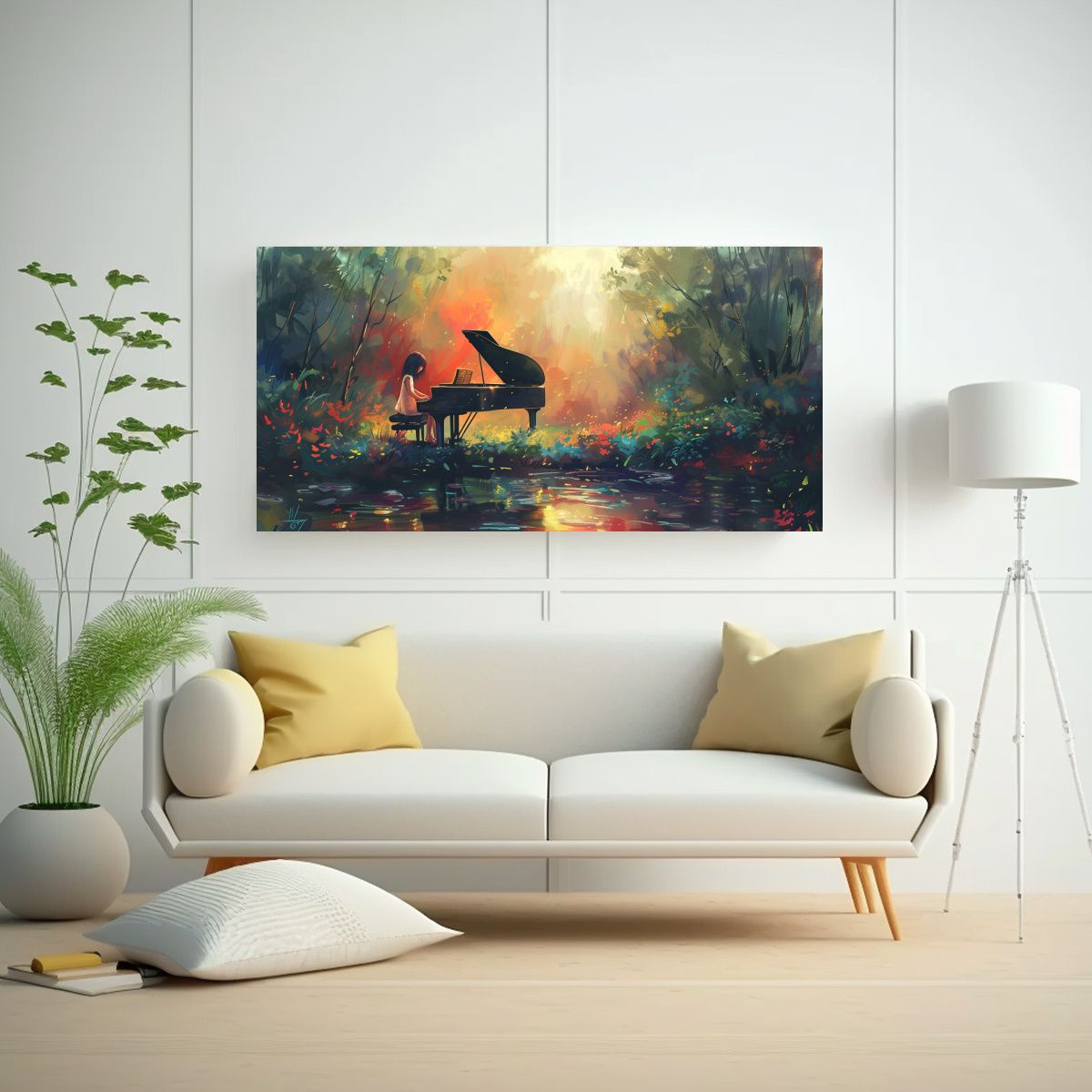 GENERICO - Cuadro Abstracto Brillante Para Niños Arte De 140x70 Cm