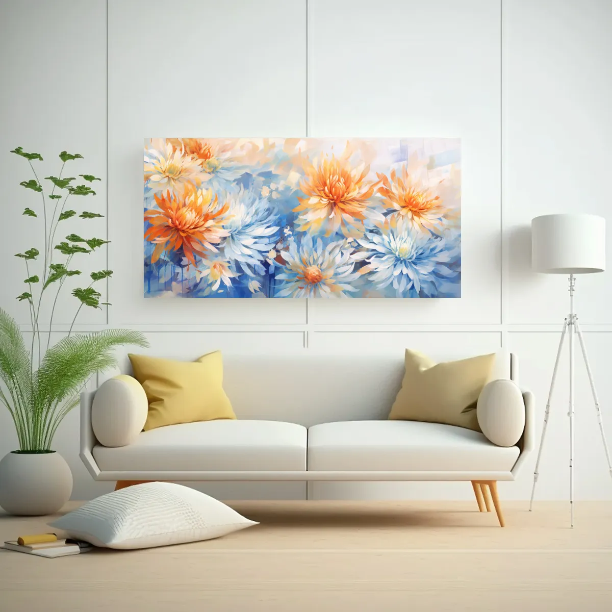 GENERICO - Pinturas Abstractas Duraderas De Colores Naranja 140x70 Cm