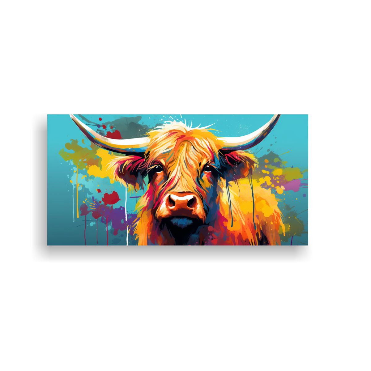 GENERICO - Cuadro Alta Calidad Vaca De Las Tierras Altas En 120x60 Cm.