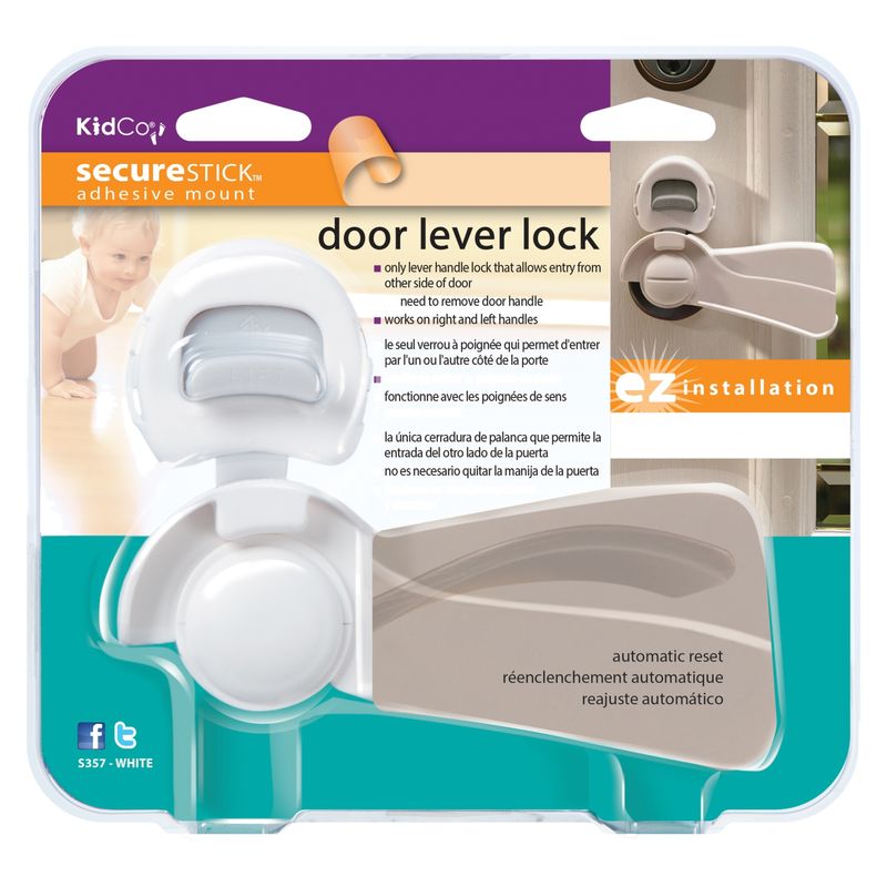 KIDCO - Bloqueador Puerta Manilla Larga Blanco Kidco