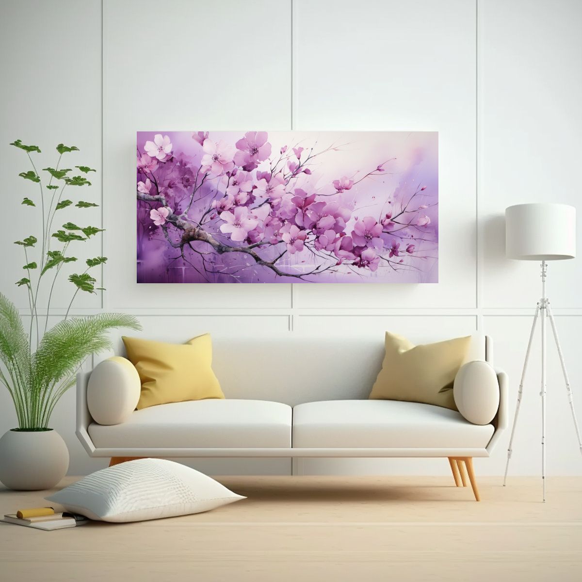 GENERICO - Cuadro Abstracto Moderno Árbol De Aspen En 120x60 Cm