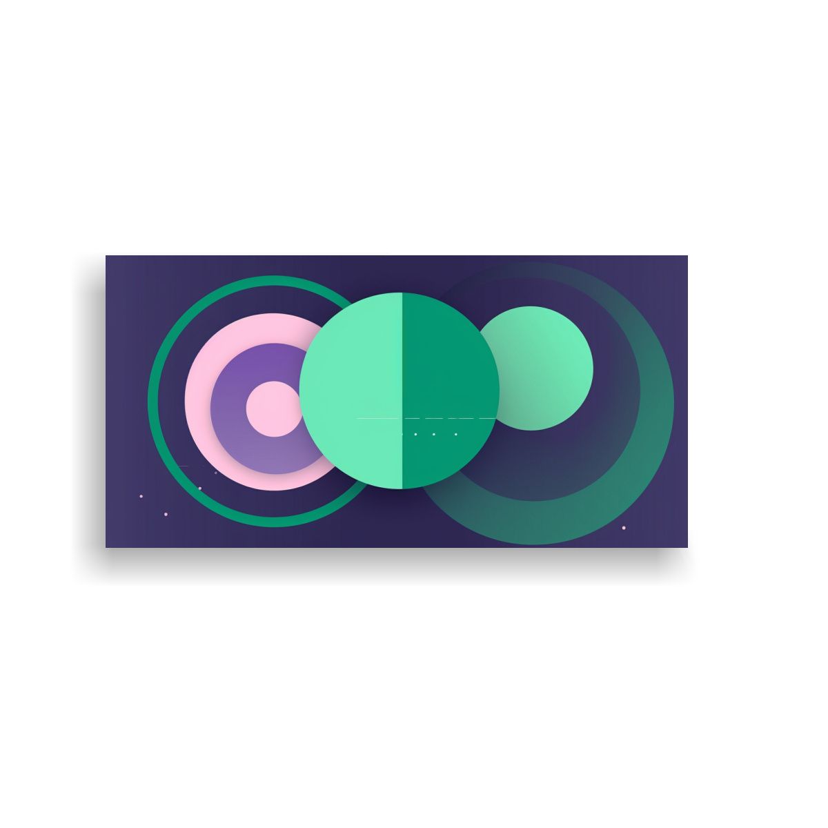 GENERICO - Pintura Decorativa Geométrica Minimalista 120x60 Cm