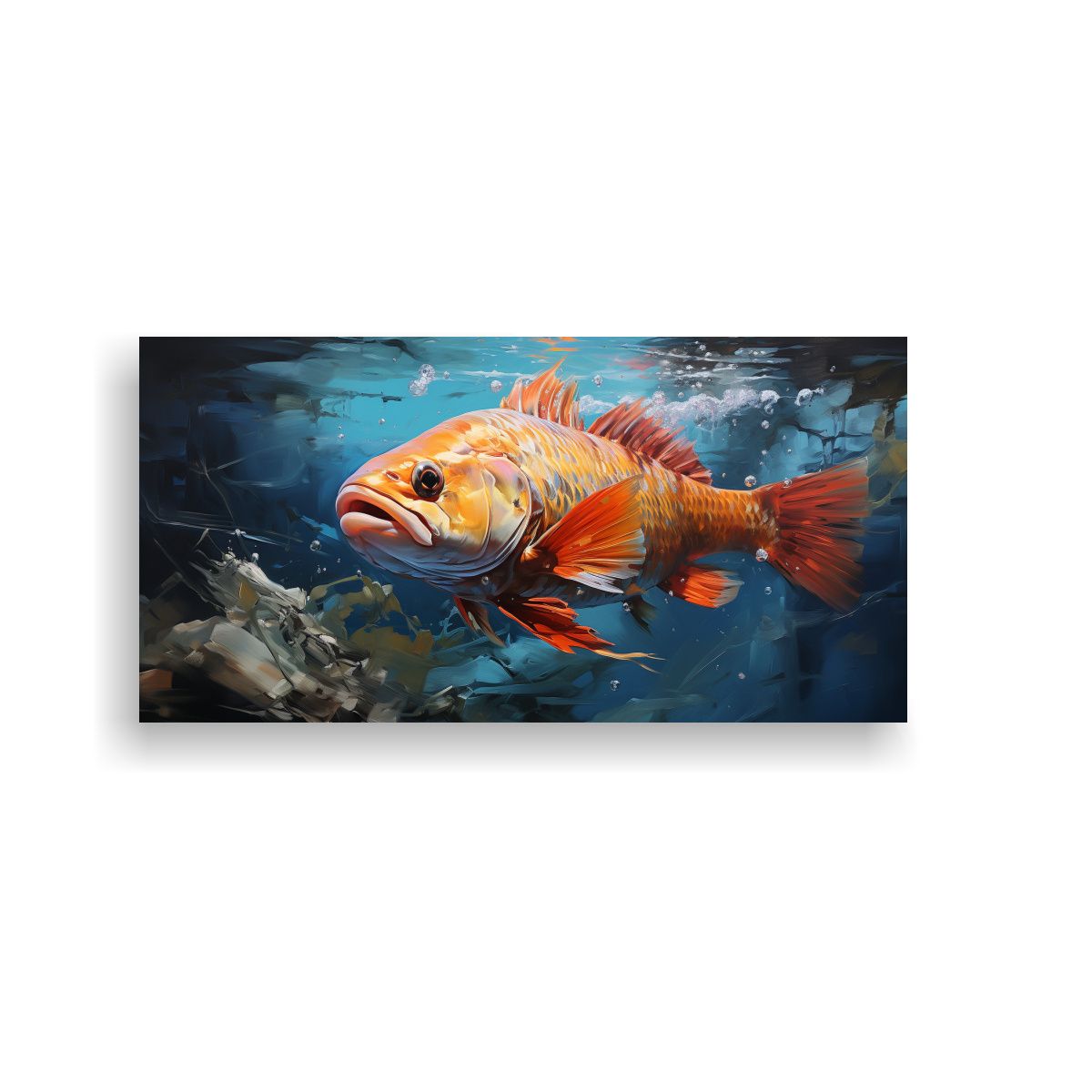 GENERICO - Cuadro Diseño Armonioso Colores Snook Pintura Al 140x70 Cm