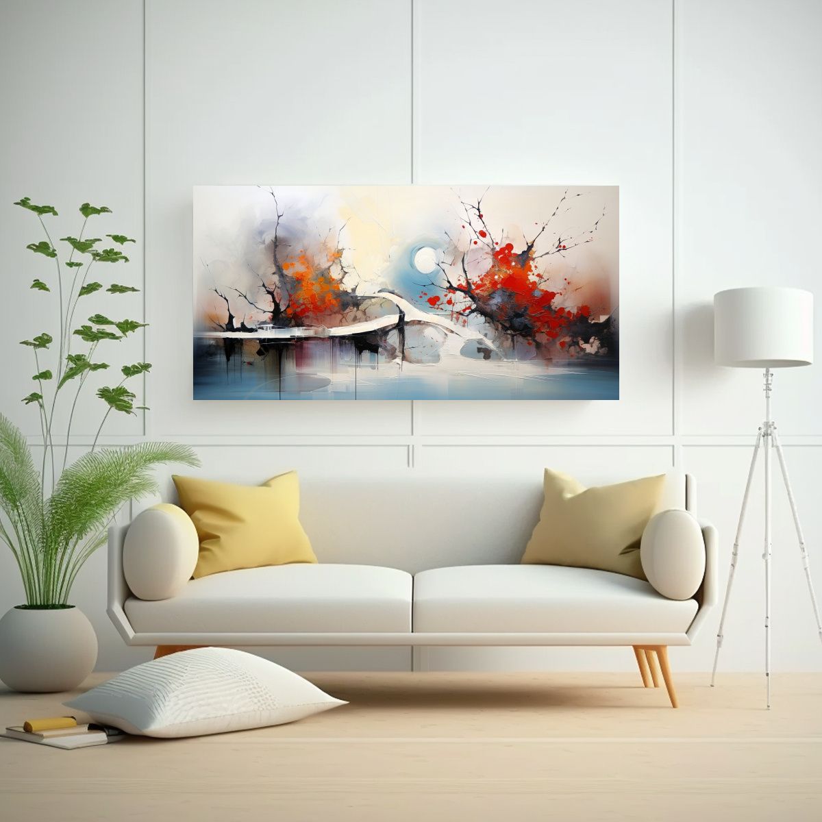 GENERICO - Cuadros Abstractos En Tela De Movimiento Y 120x60 Cm.