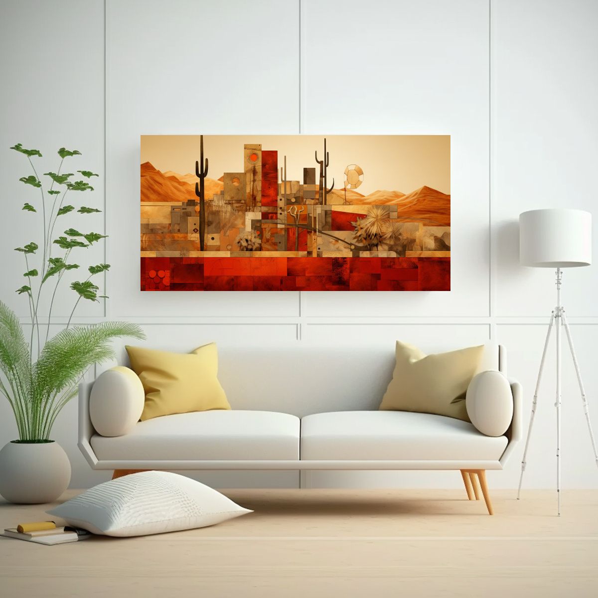 GENERICO - Cuadro Abstracto Composición Estrellada Texturas 140x70 Cm