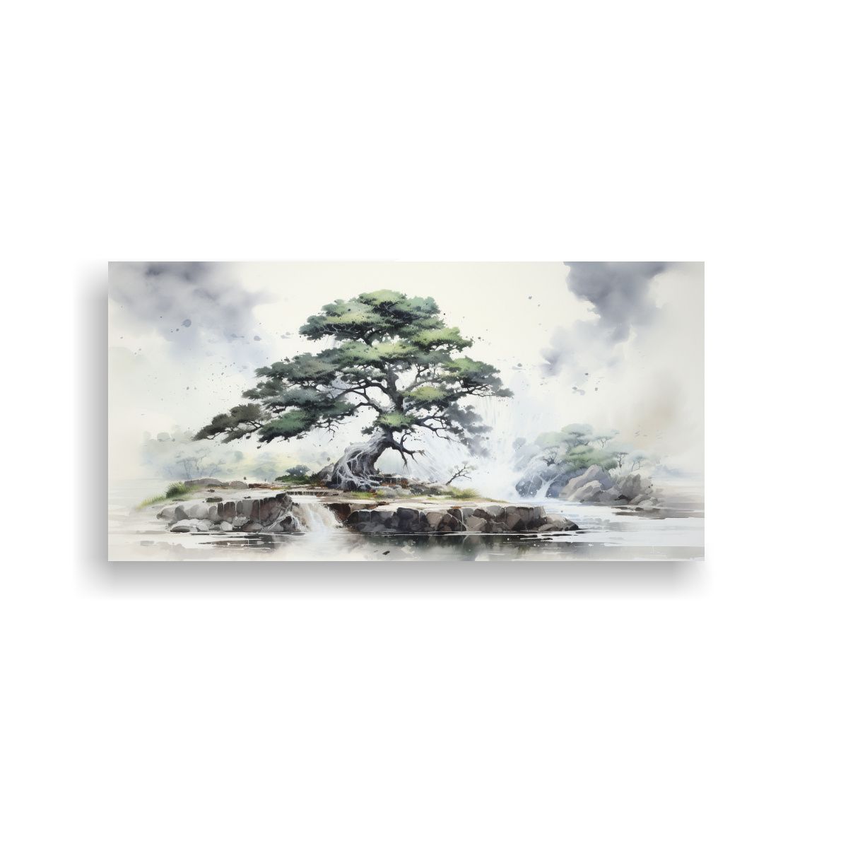 GENERICO - Pintura Abstracta Estrellada árbol De Ciprés 140x70 Cm