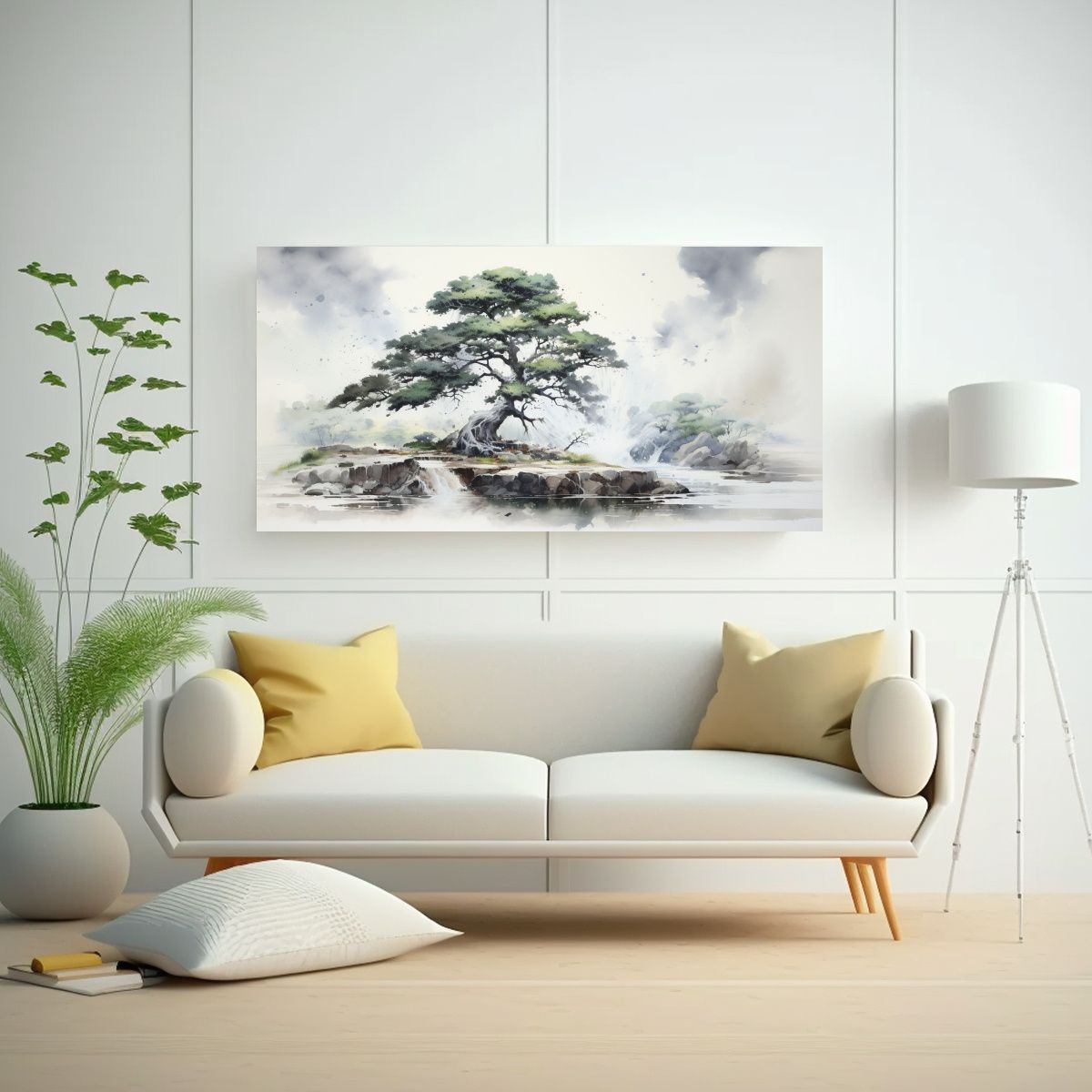 GENERICO - Pintura Abstracta Estrellada árbol De Ciprés 140x70 Cm