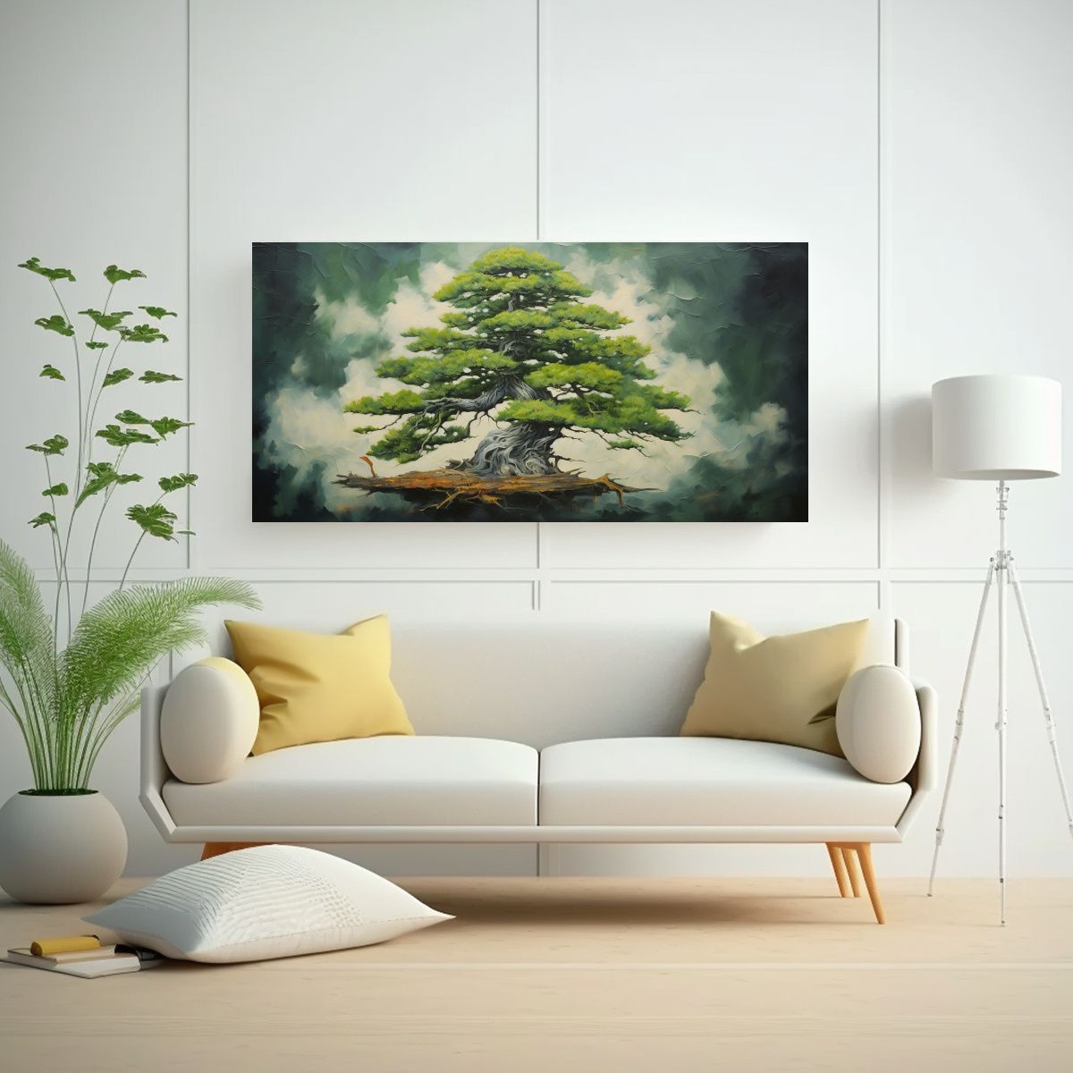 GENERICO - Cuadro Inspirador Estilo Bonsái árbol Abstracto 120x60 Cm.