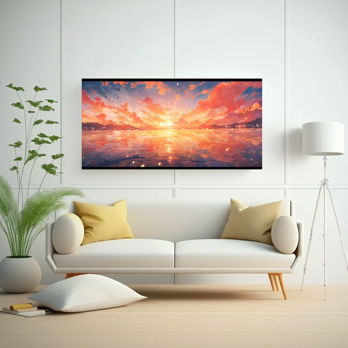 GENERICO - Cuadros Inspiradores De Cielos Al Amanecer Y Al 140x70 Cm