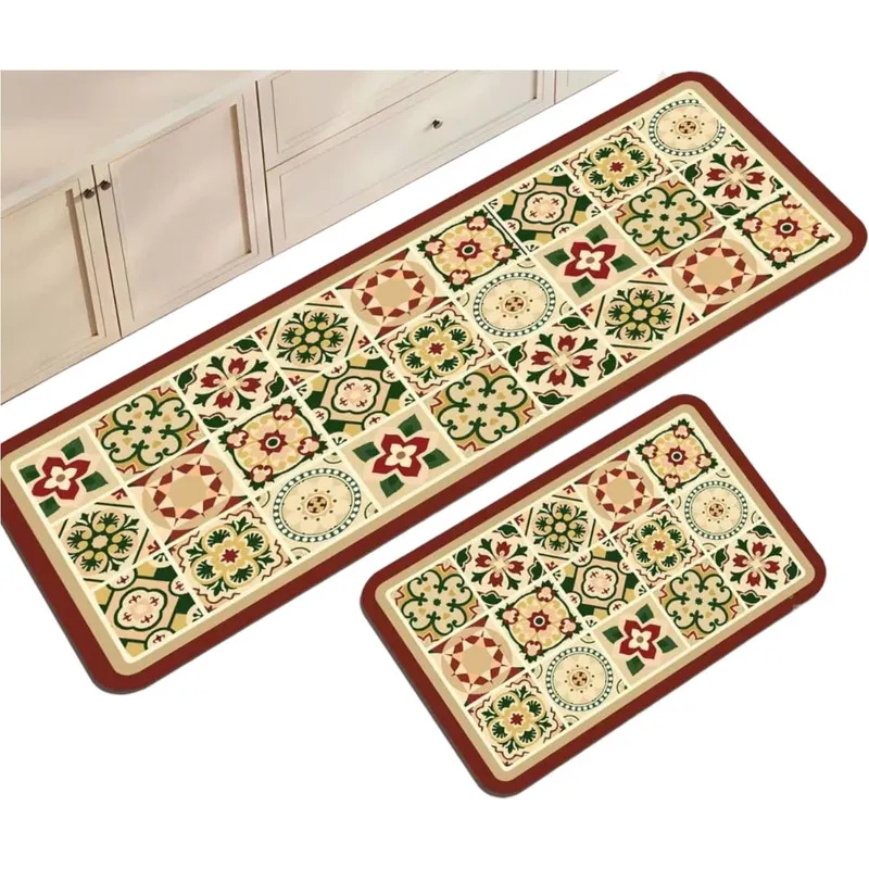 GENERICO - Set 2 Alfombra De Goma Para Cocina Piso Entrada Antideslizante