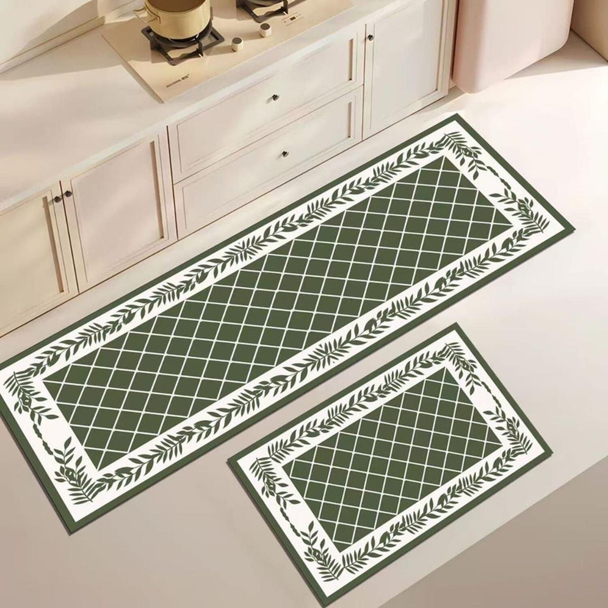 GENERICO - Set 2 Alfombra De Goma Para Cocina Piso Antideslizante - Multicolor