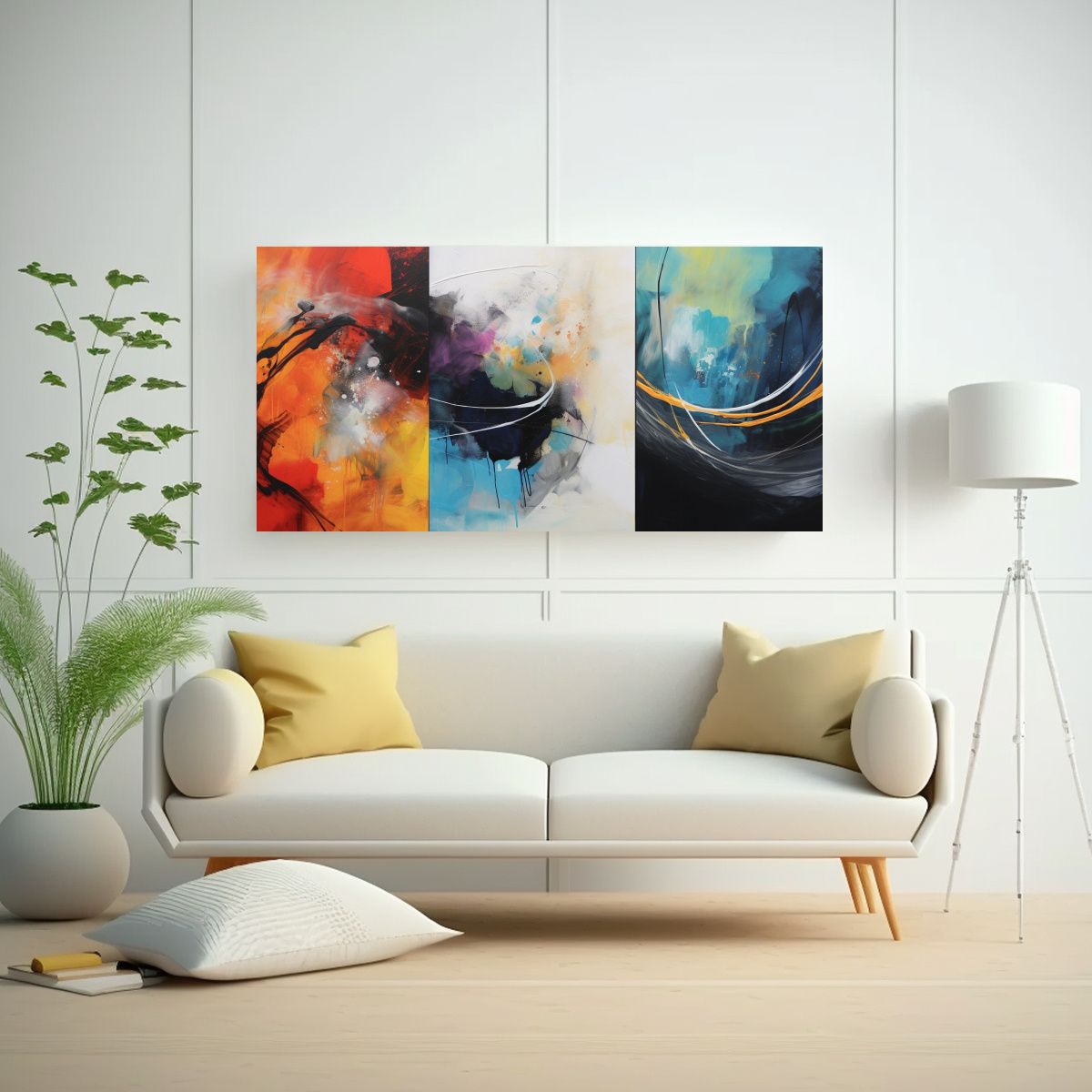 GENERICO - Pinturas Abstractas Para Decoración Con Arte 120x60 Cm