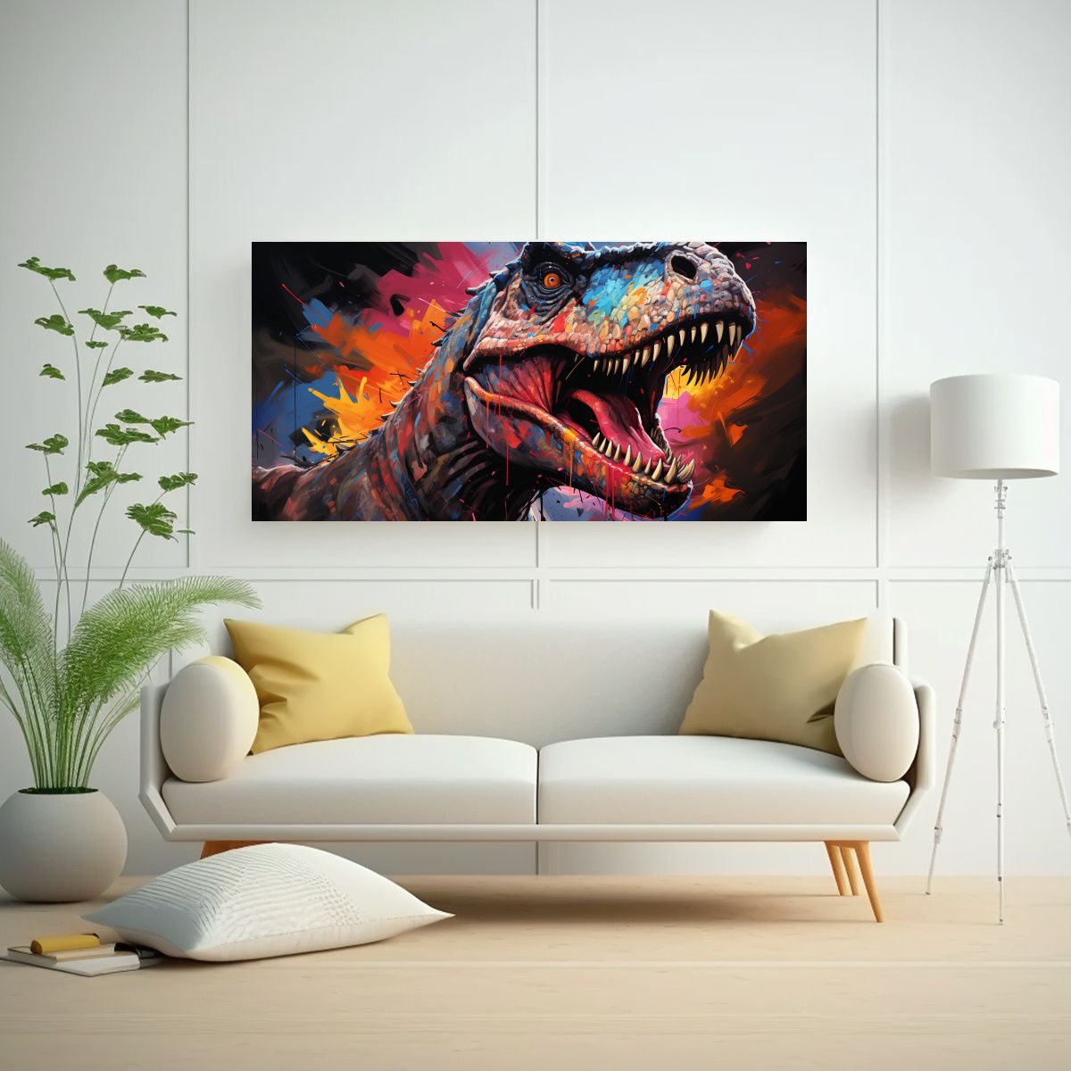 GENERICO - Pinturas De Decoración De Dinosaurios 140x70 Cm