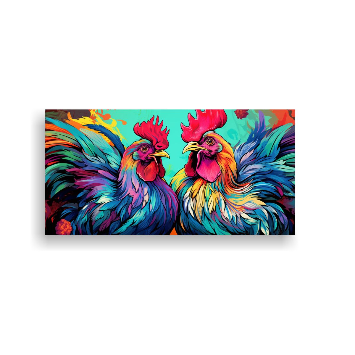 GENERICO - Pinturas Decorativas De Gallinas Y Gallos En 120x60 Cm