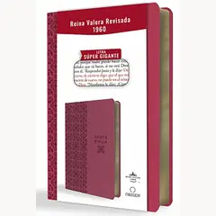 PENGUIN RANDOM HOUSE - Litro Biblia Reina Valera Revisada 1960 Letra Súper Gigante, Símil Piel Fucsia Rosada