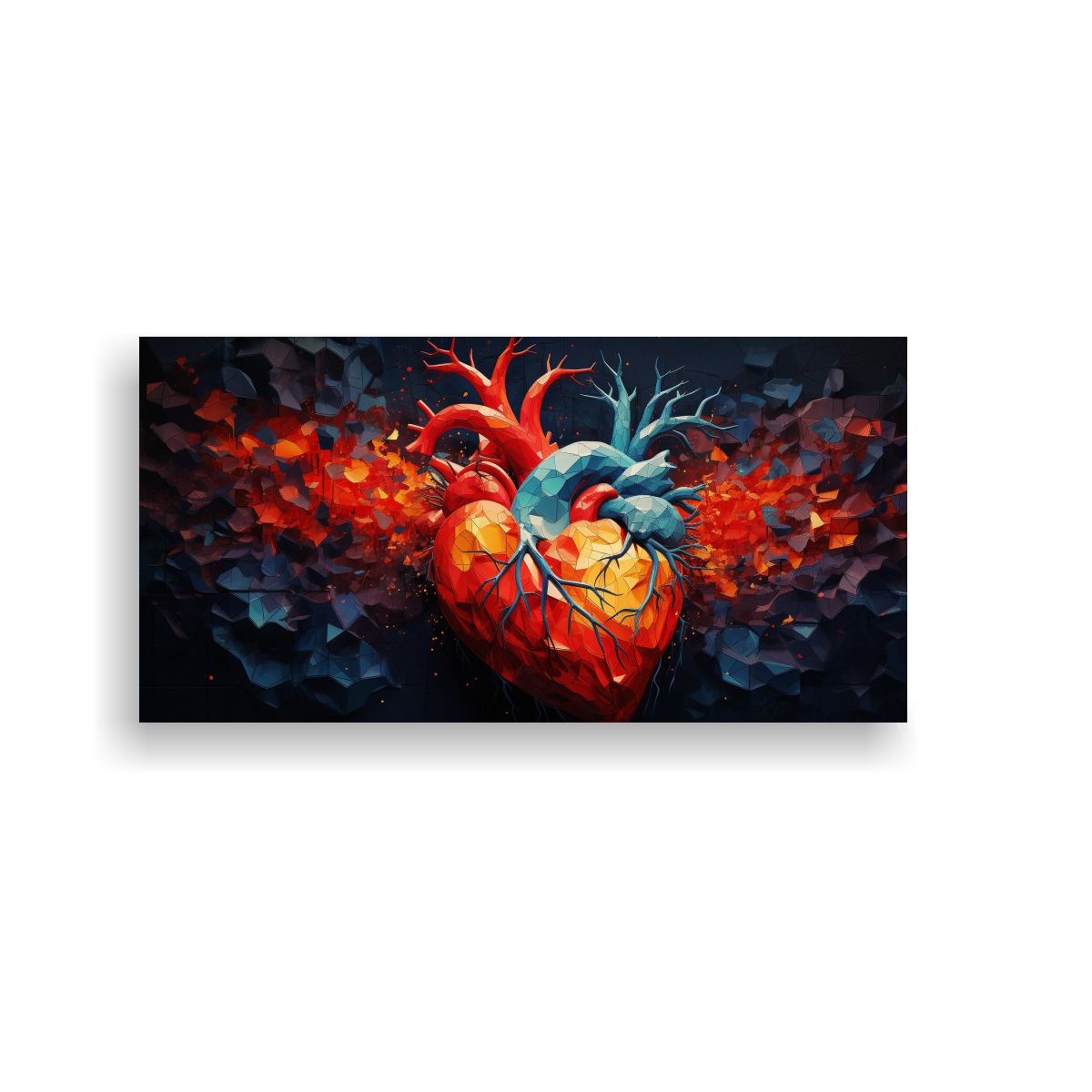 GENERICO - Pintura Decorativa Arte Diseño Artesanal Ritmo 120x60 Cm.