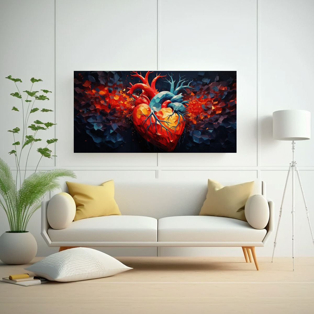 GENERICO - Pintura Decorativa Arte Diseño Artesanal Ritmo 120x60 Cm.