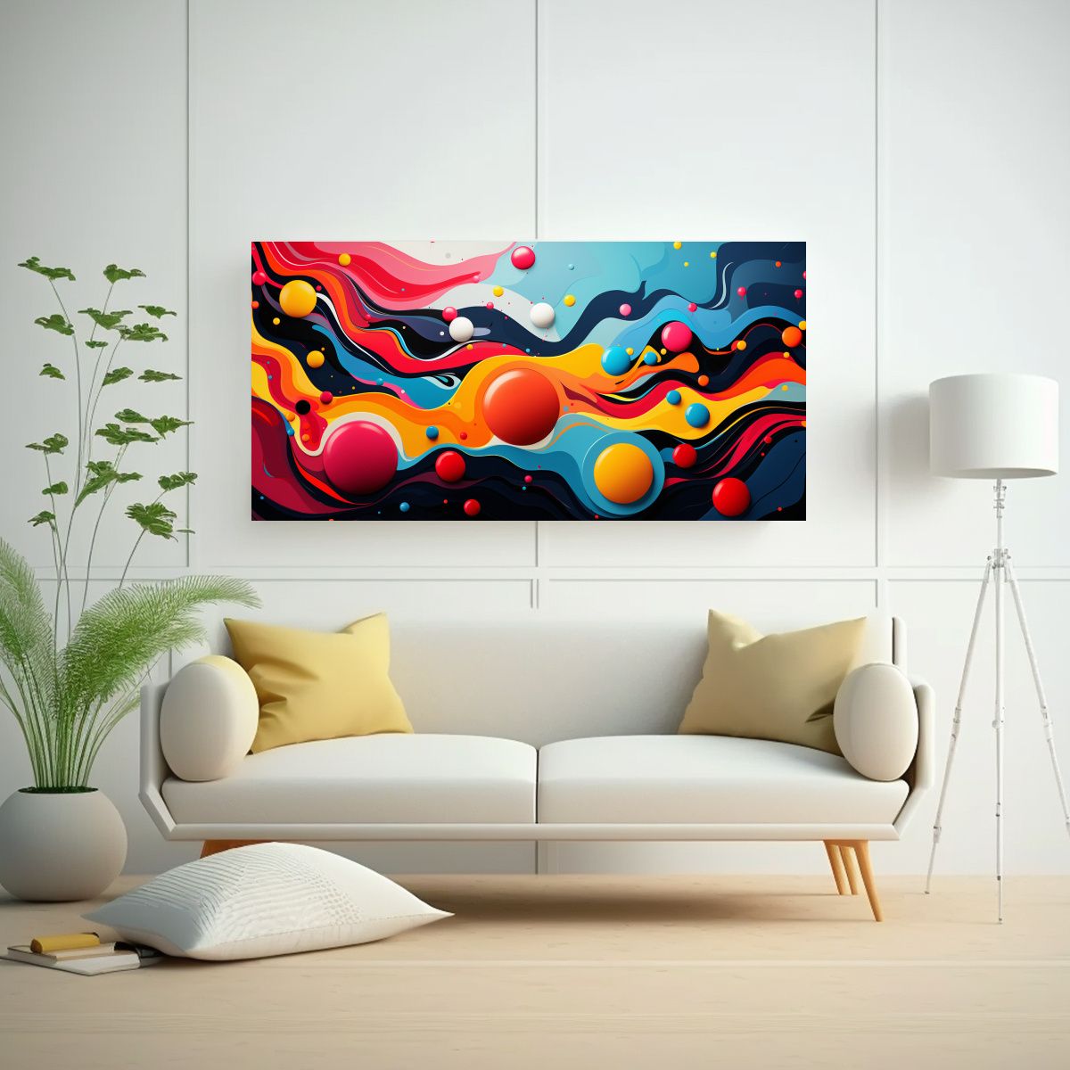 GENERICO - Pinturas Decorativas Abstractas Estilo Popart A 140x70 Cm