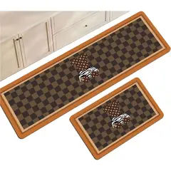 GENERICO - Set 2 Alfombra De Goma Para Cocina Piso Entrada Antideslizante