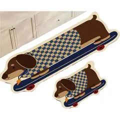 GENERICO - Set 2 Alfombra De Goma Para Cocina Piso Entrada Antideslizante