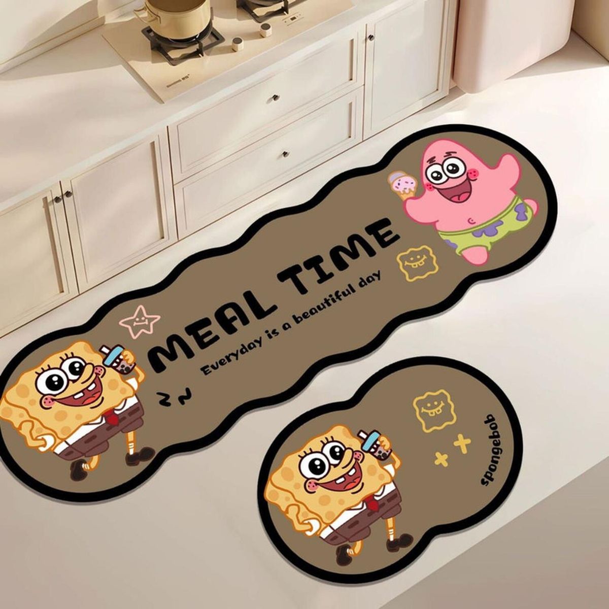 GENERICO - Set 2 Alfombra De Goma Para Cocina Piso Antideslizante - Multicolor